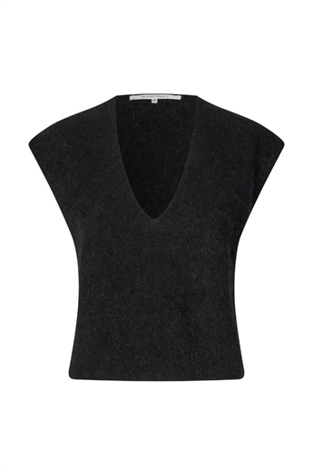 Camryn mohair Knit Vest, Black 